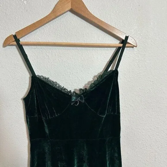 Killstar Moonstruck Velvet Skater Dress M Green - Picture 5 of 11